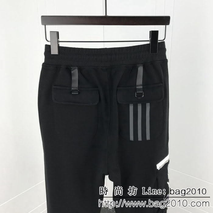 Y-3山本耀司 2018年秋季新款 褲腿品牌LOGO 微跨休閒褲 ydi1501